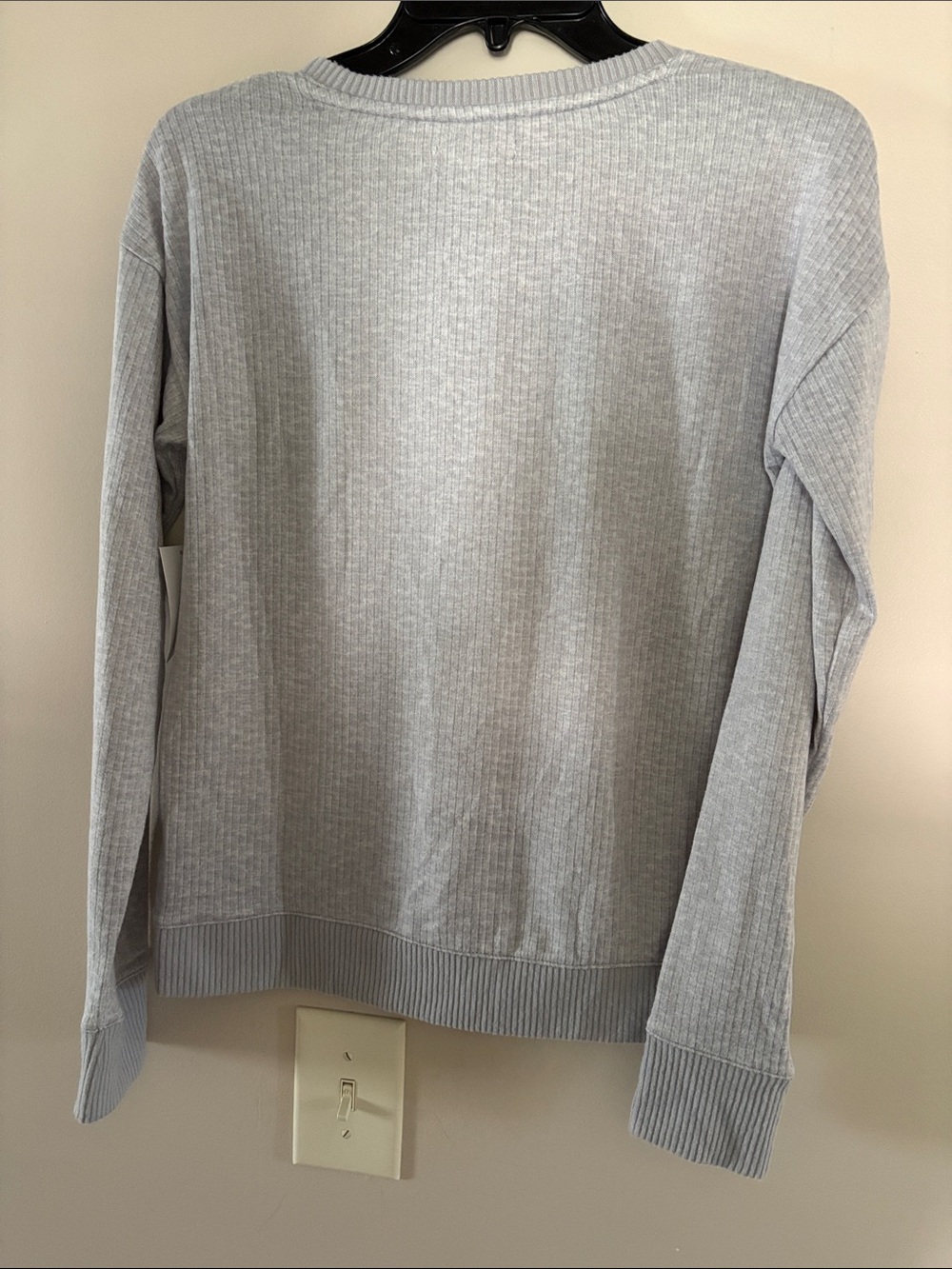 LC Lauren Conrad Light Gray Ribbed Lounge Pajama Set - Picture 4 of 6